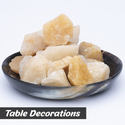 Crocon 1LB Yellow Aventurine Rough Bulk Natural Stone Raw Gemstone Tumbling Cabbing Polishing Mining Chakra Healing Balancing Reiki and Crystal Healing Good Luck Home Office Decor
