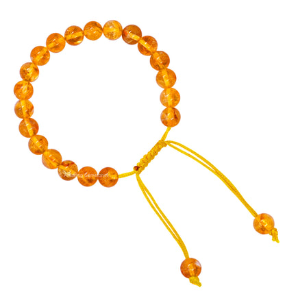 Amazing Gemstone Citrine Bracelet, Gifts For Men & Women - Protection Healing Crystal Bracelet - 8mm Gemstone Beaded Adjustable Bracelet, Pulseras Para Hombres Mujer Stocking Stuffers