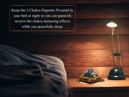 Amazing Gemstone Large Orgone Pyramid | Natural Chakra Pyramid Crystal | OM Orgonite Pyramid | Organ Pyramids Positive Energy Healing