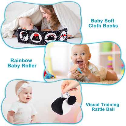 KMTJT Montessori Toys for Babies 0-6 Months | Learning Educational Box Wooden Toys for Baby Infant Newborn Toys 0-6 Months | 1st First Birthday Gifts for 0 6 12 18 Months Boys Girls