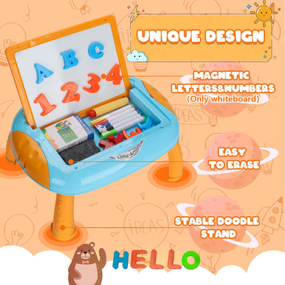 Cokzer Toys for 1-2 Year Old Boys, Toddler Boy Toy with Magnetic Letters and Numbers, Learning and Educational Toys for 1 2 Year Old, Boys Birthday (Blue,Orange)