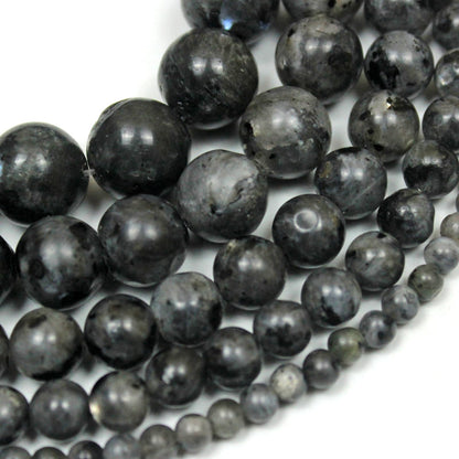 Cynbpm Natural Gemstone Black Loose Beads Charms Jewelry Making Supplies Beads for Bracelets Tourmaline Spacer Moonstone Necklace 15" 6mm