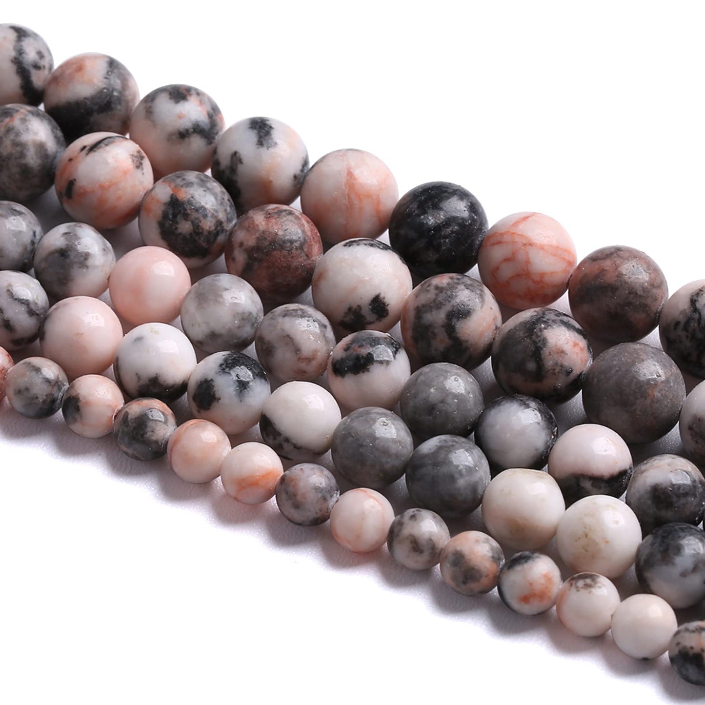 6mm 60pcs Natural Stone Pink Zebra Jasper Loose Beads for Jewelry Making DIY Bracelet Necklace