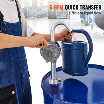 55 gallon Drum Pump, Hand Oil Transfer Pump,Upgraded all-aluminum package, for Fuel Barrel, Non-Corrosive, diesel, kerosene, light oil, heavy oil,Fits 5 to 55 Gallon Drums