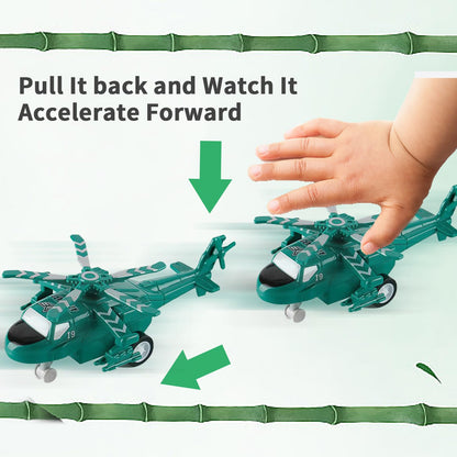 UXRPTU Pull-Back Airplane Toy Boys Plane Playset for Toddlers 3-5 Variety Pack of Helicopters Stealth Bombers Fighter Jets Aircraft Planes for Kids Toddlers Great Party Favors for Kids