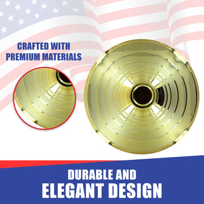 Super Tough Floor Stand Base for Indoor Flagpole - Metallic Gold | Durable ABS Plastic | Fits 1" to 1 1/4" Poles | Unweighted with Fillable Design | Easy Assembly with Elegant Gold Finish