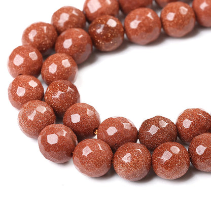 45pcs 8mm Natural Gold Sandstone Beads Faceted Stone Energy Healing Beads for Jewelry MakingDIY Bracelet Necklace Accessories 15" (8mm, Faceted Gold Sandstone)
