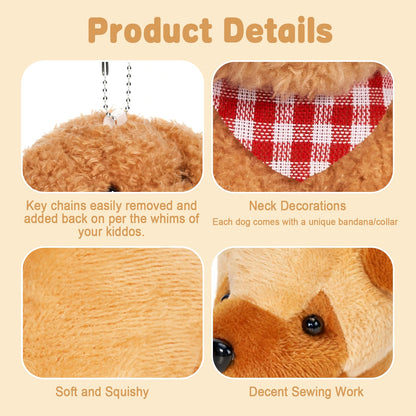 Niceup 24PCS Adopt a Puppy Party Favors Kids Mini Plush Dog Non-candy Easter Basket Stuffers Bulk Stuffed Animals Dog Paw Adoption Pet Doll Toys Birthday Party Goodie Bag Fillers Classroom Reward Gift
