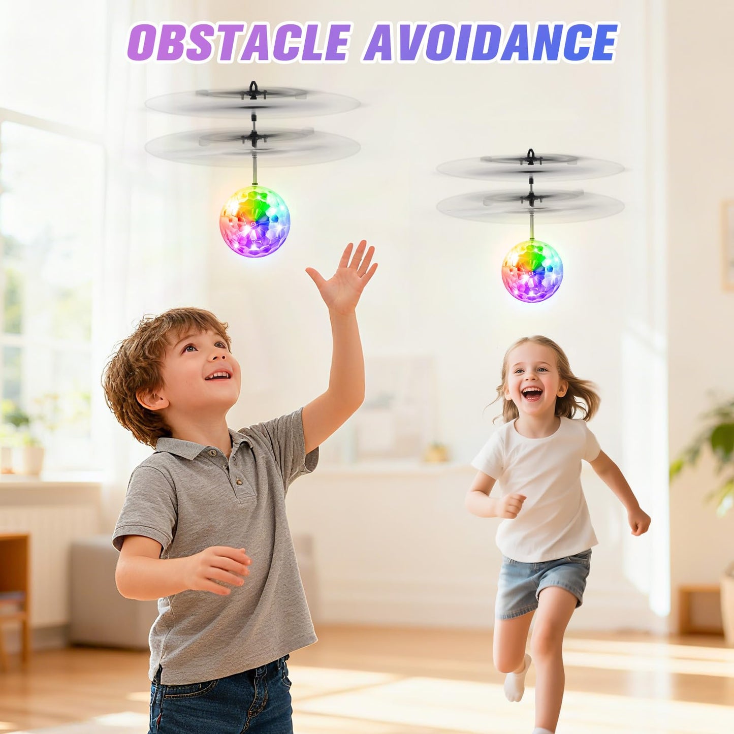 Ocditikl 2 Pack Flying Orb Ball, LED Glowing Orbiter Toy for Indoor Outdoor Kids Games - Birthday Toys for Boys Girls Ages 6 7 8 9 10 12 Year Old