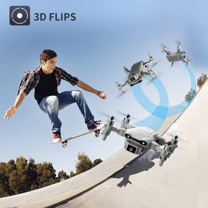 4DV9 Mini Drone with 1080P HD Camera for Kids Live Video RC Quadcopter for Adults Beginners Toys Gifts,Altitude Hold, Waypoints Functions,One Key Start,3D Flips,3 Batteries,Gray