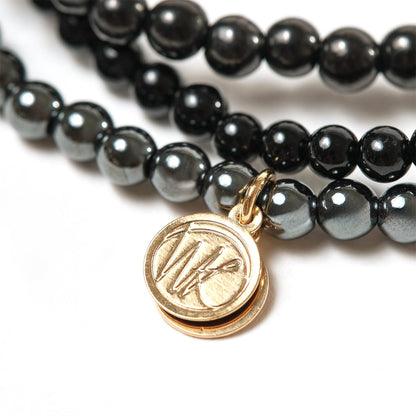 Protection Crystal Bracelet Stack 4mm – Healing Stone Beaded Bracelets – Black Tourmaline, Shungite, and Hematite, Spiritual Energy Jewelry for Shielding Negativity, Energetic Armor– Elastic, Unisex, Gift-Ready