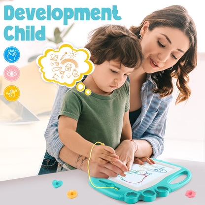 Daisiki Magnetic Drawing Board, Toddler Toys for Age 1 2 3 Boys Girls, Toddler Drawing Board, Birthday Easter Christmas Halloween Kids Toy Gifts for Boys and Girls