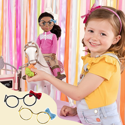 WANIGIF 10 Pcs,Doll Glasses,Mini Metal Wire Rim, Tiny Mini Glasses For Dolls, Plush Dolls Accessories,For Doll Costume,Dolls Dress Up(5 Black + 5 Gold)