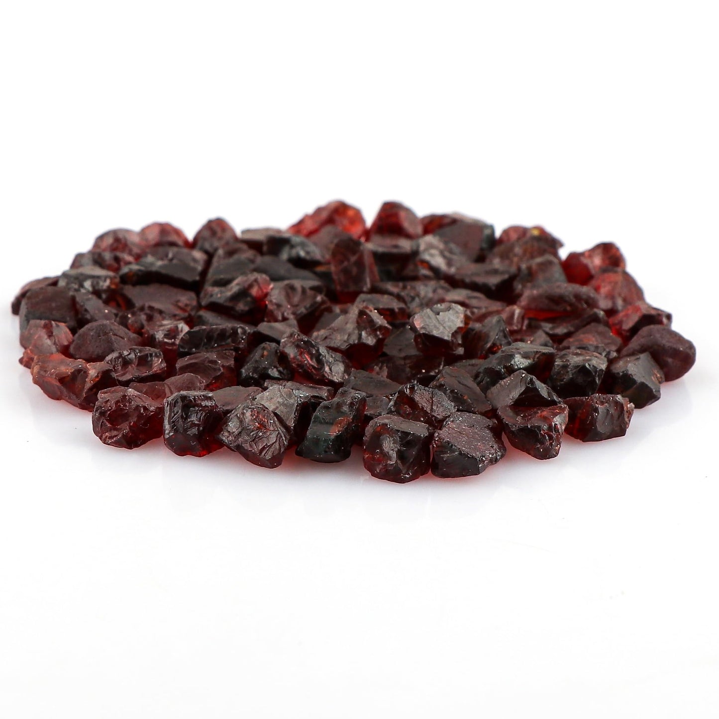 CRYSTALIS 25pcs Natural Red Garnet Raw Crystals, Loose Gemstone Wholesale Bulk Rough Jewelry Making Supply, Chakra & Healing Raw Stones, Wire Wrapping, DIY, Gem Collection, Size : 5-8mm