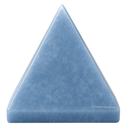 Amazing Gemstone Angelite Pyramid Crystal Healing Stones - 1.5" Great Pyramid Figurine of Natural Stone Pyramid for Meditation, Reiki, Chakra Balancing and Crystal Pyramids Grid