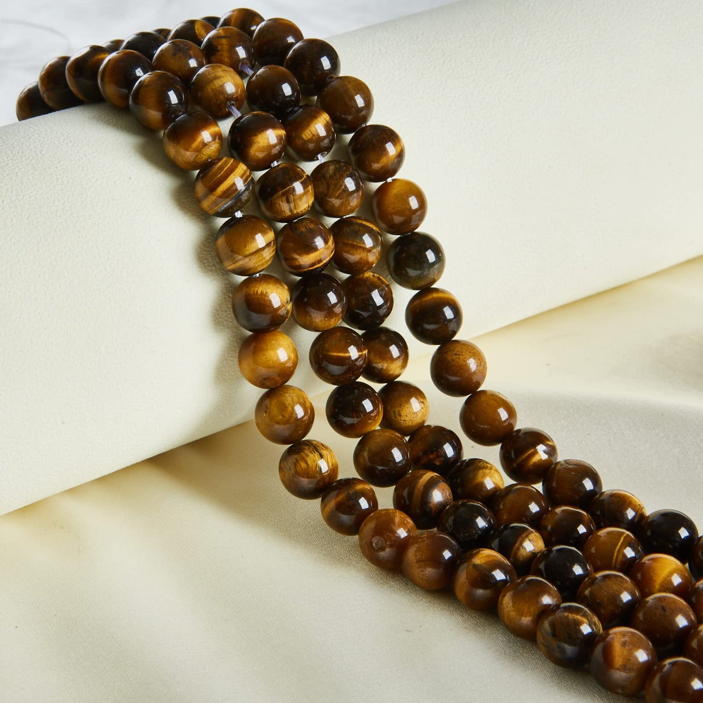 60pcs 6mm Yellow Tiger Eye Beads Natural Gemstone Beads Round Loose Beads for Jewelry Making
