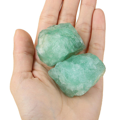 YATOJUZI Green Fluorite 1.8-2.2" Natural Raw Stones and Healing Crystals Large Stone Rough Crystal Rocks for Tumbling Cabbing Polishing Fountain Rocks Decoration 1PCS
