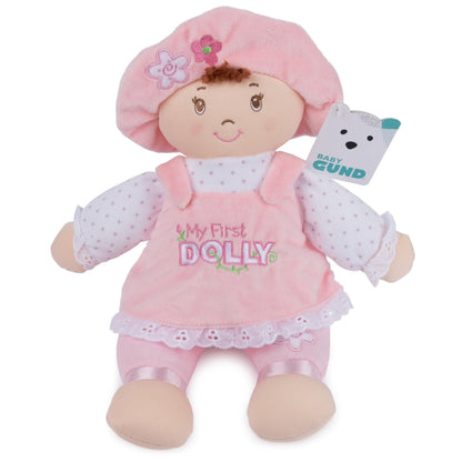 GUND Baby My First Dolly, Plush Doll for Babies and Toddlers, Pink/White, 13”