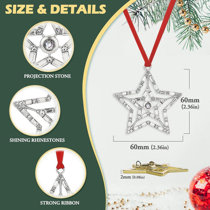 3PCS Christmas Tree Hanging Ornament Holiday Metal Xmas Tree Party Indoors Home Family Holiday Pet Party Tree Hanging Ornaments Decoration Keepsake Gifts (Multi 3)