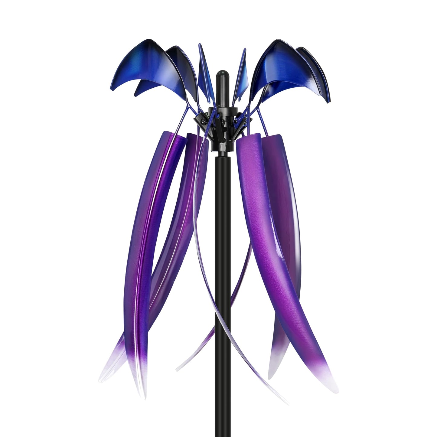 Cyan Oasis Wind Spinners for Yard Garden, Large Outdoor Metal Wind Spinner with Stake, Kinetic Wind Sculptures & Spinners Windmill for Outside Lawn Yard Art Decor(15" W x 73" H)