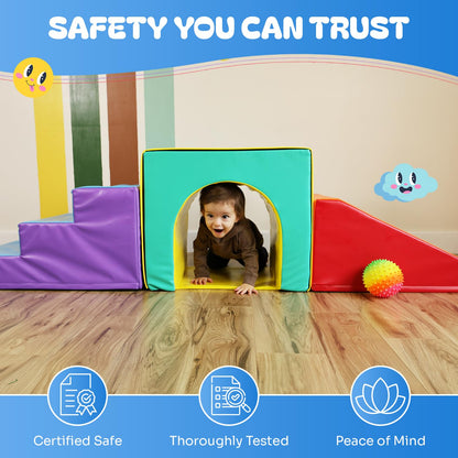 New Bounce Toddler Climbing Toys - Soft Play Set for Kids - Foam Climbing Blocks - Safe Soft Gym Equipment - Great for All Ages