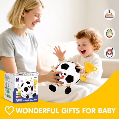 hahaland Baby Crawling Plush Toy for 6 12 18 Months – Musical Dancing Bouncing Toys, Voice Repeat Interactive Tummy Time Toy for Boys & Girls, Birthday Gift for Infants