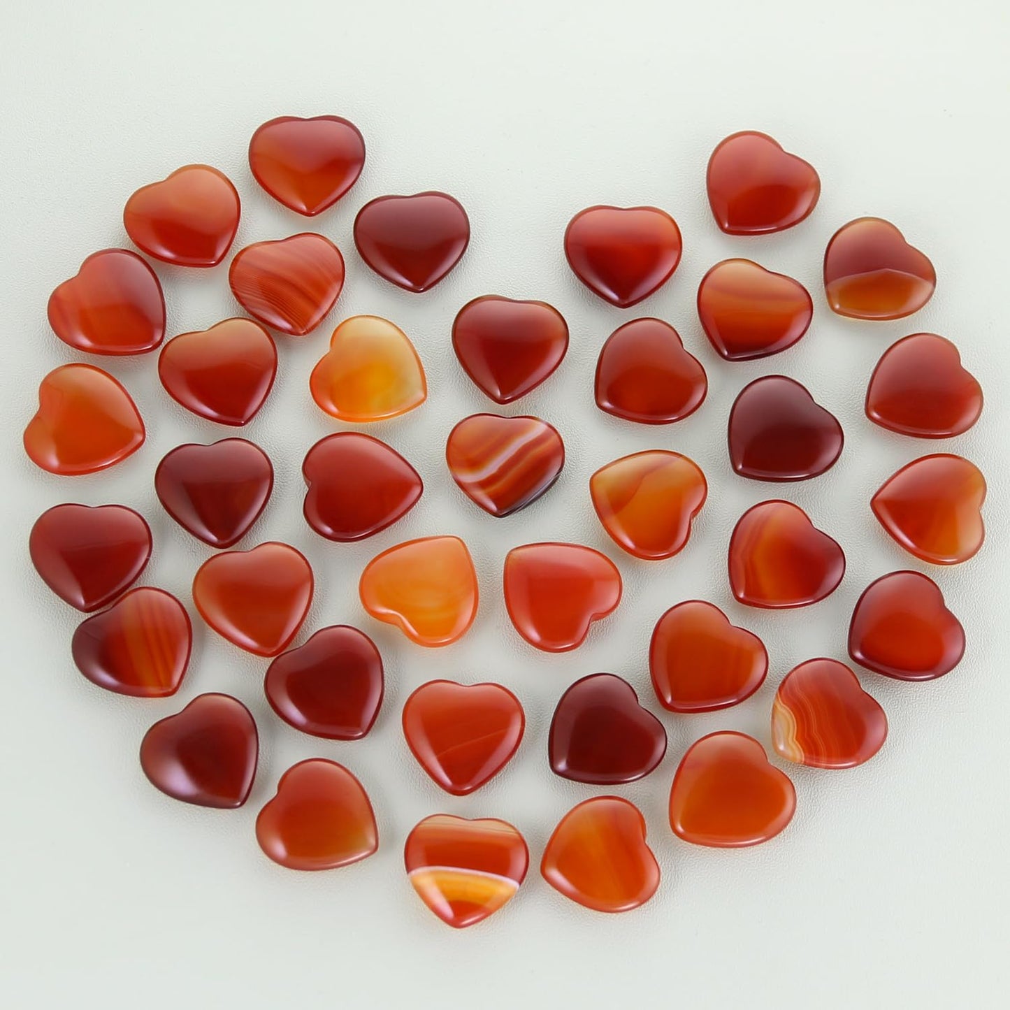 Namzi 20 Packs of Tumbled Polished Natural Carnelian Crystals Heart Stones, Crystals and Healing Stones Quartz Bulk for Wicca, Reiki, Healing Energy, Chakra Stones, Witchcraft Supplies