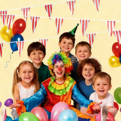 Red & White Striped Pennant Banners - 48pcs Reusable Polyester Cloth Flags,100FT Large Pennants for Carnival Circus, Birthday Parties, Tent Camping & Festive Event Decorations