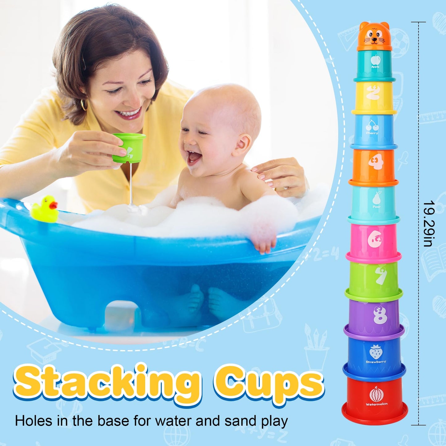 Dulsaera Montessori Toys for 1 Year Old, 6-in-1 Baby Toys 6-12 Months Educational Toys for 1 Year Old Developmental Learning Toy Infant Birthday Gifts for Boys Girls Babies