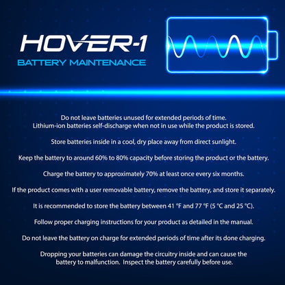 Hover-1 Drive Electric Self Balancing Scooter with 7MPH Top Speed, 3 Mile Range, Long Lasting Lithium-Ion Battery, 6 HR Full Charge, Path Illuminating LED Lights and 6.5” Wheels