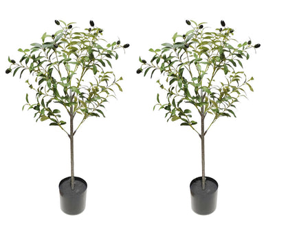 Kiko Artificial Olive 3 Ft Tall Fake Floor Plant Greenery Potted Plants for Office,Gymnasium Room, Living Room, Dinner Room, Shopping mall,Artificial Plant for Indoors and Outdoors