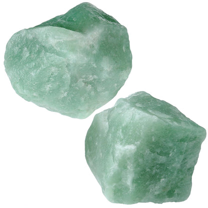 NUKAYAI 2Pcs Green Aventurine 1.8-2.2" Large Raw Crystals Stones Rough Rocks Healing Crystal for Wrapping Wire Wicca Reiki Cabbing Decoration DIY Polishing Natural Green Aventurine Rock Gifts