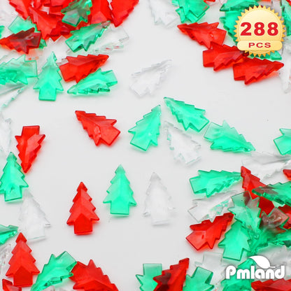 PMLAND Winter Acrylic Mini Christmas Tree Ornaments and Table Scatter Decoration - 280+ Pieces for Holiday Party Festival Events Home Decor