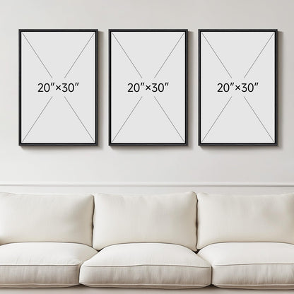 Large Framed Neutral Modern Abstract Wall Art, 3 Piece Black and Beige Canvas Prints Paintings Artwork for Walls, Minimalist Line Pictures for Living Room Hallway Office Wall Decor -Total 30x60 Inch