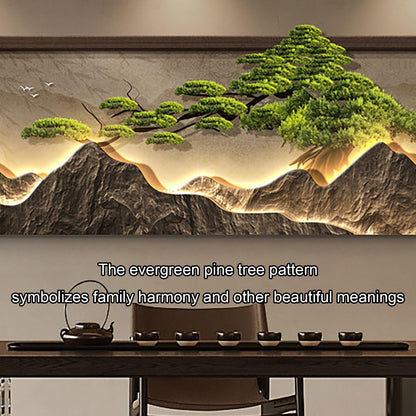 3D Decorative Painting, Creative Wall Sculptures with LED Light, Wall Art Decor Painting, Modern Hanging Mural, for Living Room Entrance Bedroom(Brown 1,30 * 90cm/11.8 * 35.4in)