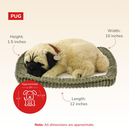 Perfect Petzzz Original Petzzz Huggable Pug Puppy, Realistic, Lifelike Stuffed Interactive Pet Toy, Companion Pet Dog with 100% Handcrafted Synthetic Fur