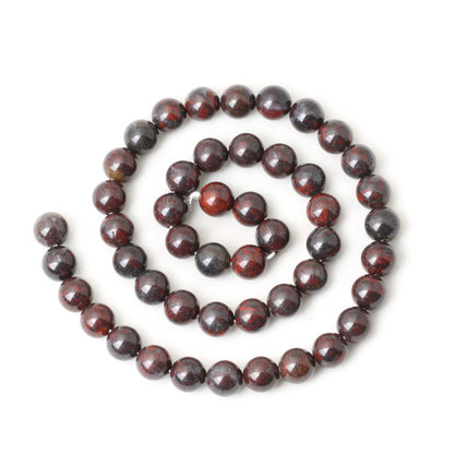 CHEAVIAN 45PCS 8mm Natural Brecciated Jasper Round Loose Beads for Jewelry Making DIY Bracelet Necklace Materials 1 Strand 15"