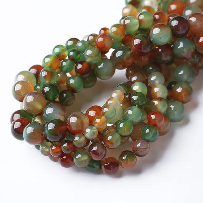 60PCS 6MM Natural Peacock Agate Stone Beads Energy Healing Beads for DIY Jewelry Bracelet Necklace Making for Jewelry Making15Inch