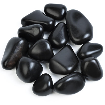 "800+ Carat, 13 Pcs Black Agate Tumbled Stones and Crystals Set for Chakra Reiki Healing Mediation Crystals Polished Stones Gemstones and Crystals Tumble for Gift Home Decor Size: 20-25mm by Crocon"