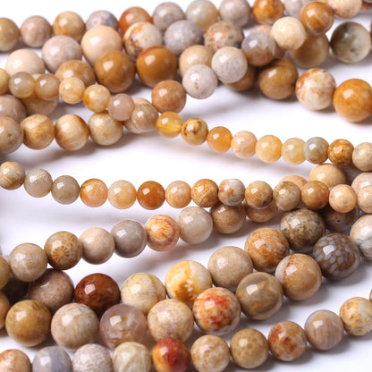 60PCS 6MM Natural Coral Jade Stone Beads Energy Healing Beads for DIY Jewelry Bracelet Necklace Making for Jewelry Making15Inch