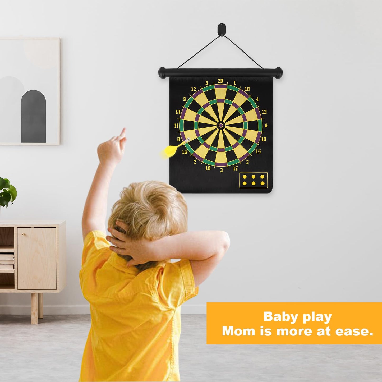 Magnetic Dart Board Set for Kids with 12 Darts - Indoor/Outdoor Safe Games for Boys & Girls Teens, Birthday Gifts Game Room Decor Toys