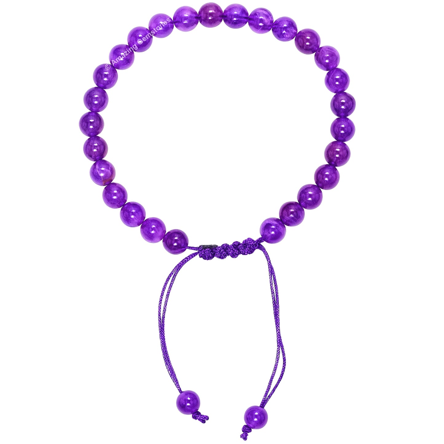 Amazing Gemstone Amethyst Bracelet for Women Men's Gifts - Protection Healing Crystal Bracelet - 6mm Gemstone Beaded Adjustable Bracelet Pulseras Para Hombres Mujer Stocking Stuffers