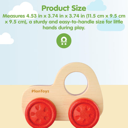 PlanToys® Timber Trail Cruiser Wooden Montessori Movement and Balance Toy | Gross Motor, Coordination and Cause & Effect Early Learning Activity | Eco Friendly Outdoor Adventure Ride-On