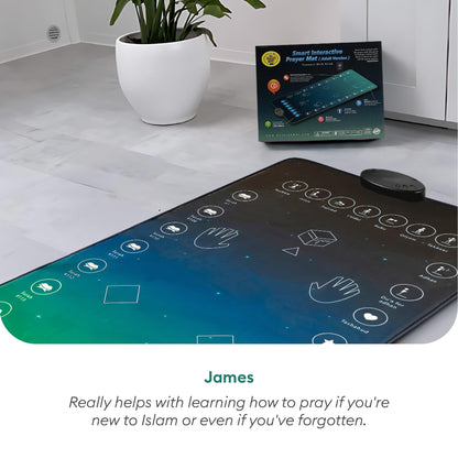 My Salah Mat for Adults - Smart Interactive Prayer Mat for Adults & Reverts Learning Surahs, Salah, Duas, & More - Muslim Prayer Rug with 25 Touch Keys, Padded Prayer Mat Layer, & Speaker for Ages 8+