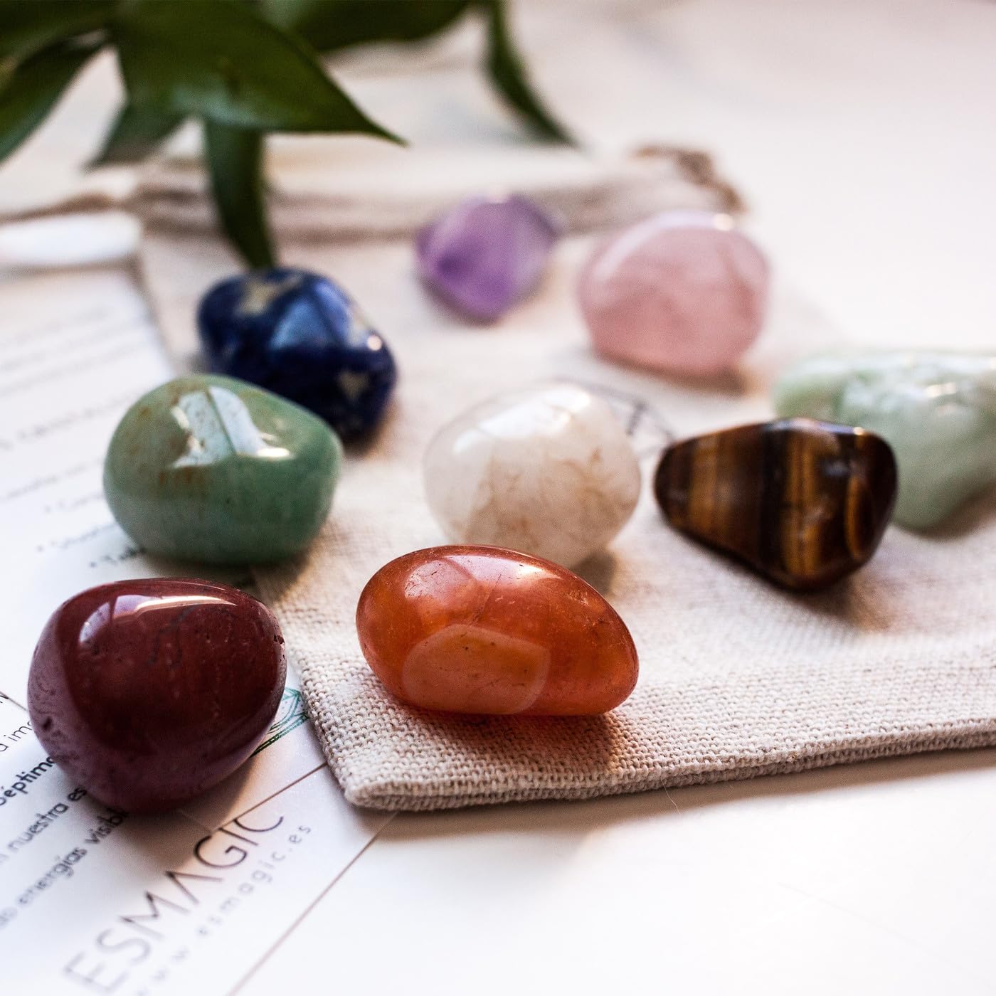 MAIBAOTA 1.6-2.0" Labradorite Crystal Large Reiki Natural Tumbled Polished Stones for Energy Witchcraft Therapy Meditation DIY Crystals for Protection