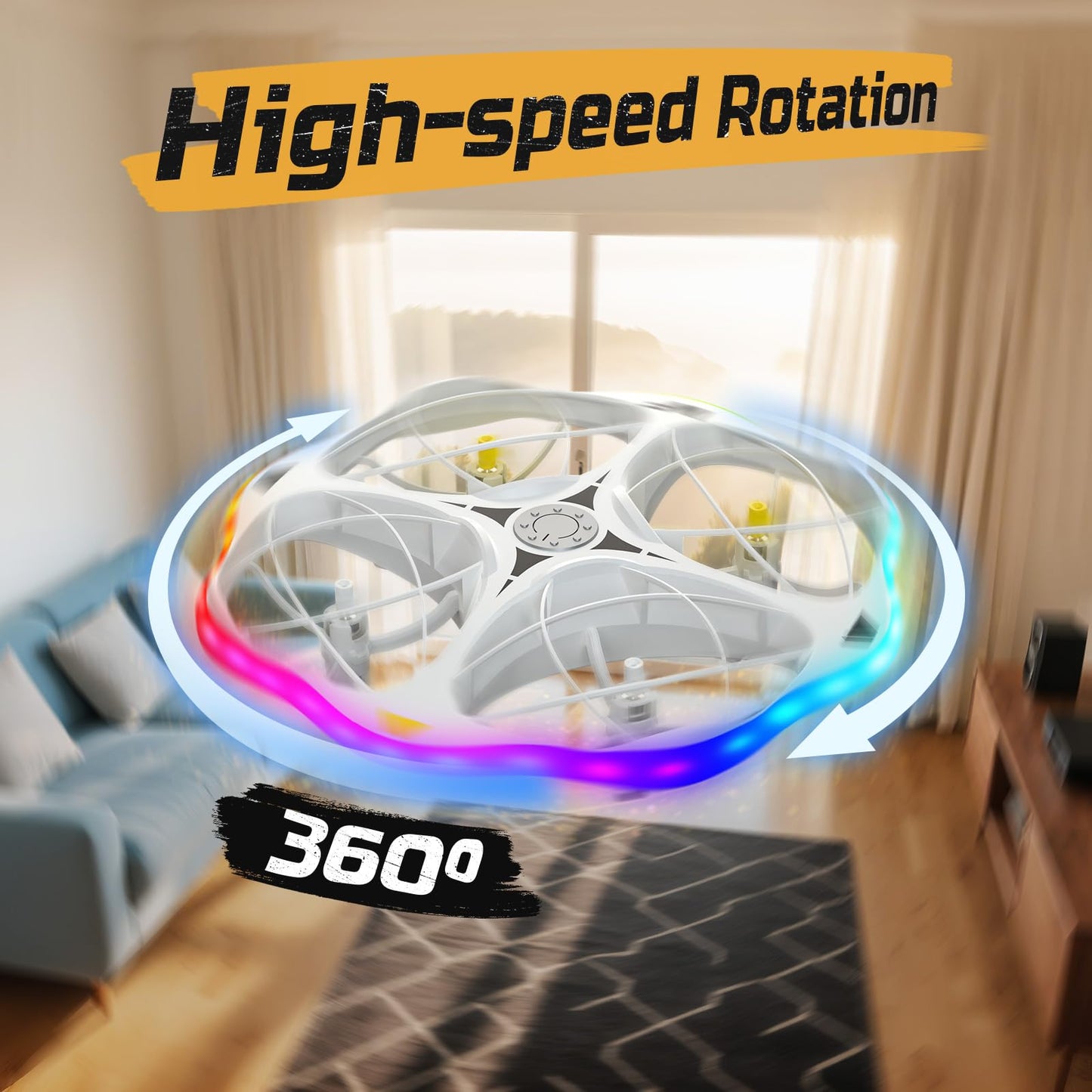 WeFone WF15 Drone for Kids & Beginners with 3 Batteries 21 Min Flight, 360° Flips, Altitude Hold, One-Key Start, 3 Speeds,Colorful LED Lights for Night Flying, Great Gift Toy for Boys Girls