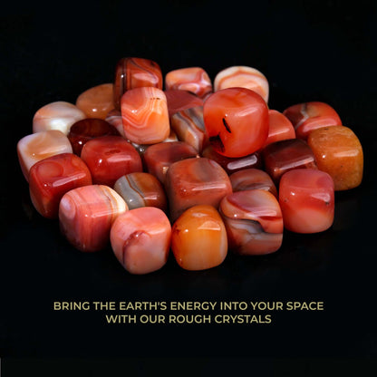 Carnelian Bulk Healing Stones - Tumbled Stones and Crystals Bulk - Bundle of Crystals - Polished Rocks - Crystals for Witchcraft - Stones for Jewelry Making - Crystal Kit