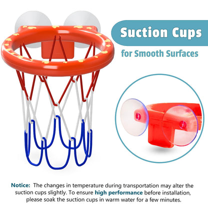 MARPPY Bath Toys - Bathtub Basketball Hoop for Toddlers | Bath Toys for Kids with 4 Mold-Free Balls & Strong Suction Cup Basketball Hoop | Toddler Shower Toys and Fun Kid Bathtub Toys | Boys or Girls