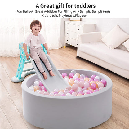 STARBOLO Star Ball Pit Balls - Pack of 100 200 500 1000 Macaron Balls BPA&Phthalate Free Non-Toxic Crush Proof Ocean Ball Soft Plastic Balls for 1-5 Years Kids Birthday Pool Tent Party.