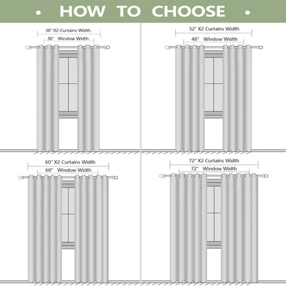 KOUFALL Blackout Curtains 84 Inches Long for Bedroom,100% Blackout Blinds Sun Light Blocking Dark Black Out Shades for Indoor Windows Living Room 2 Panels Set